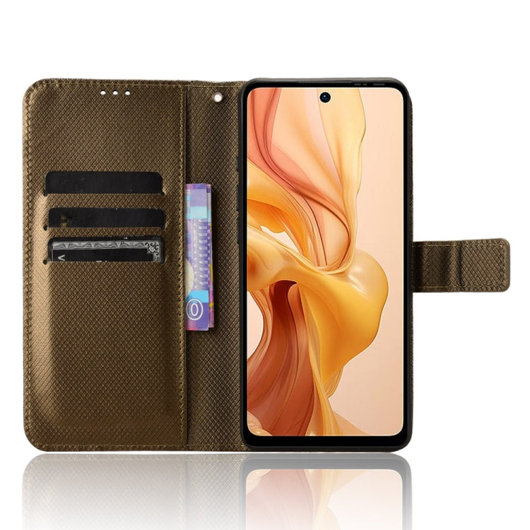 For Ulefone Note 18 Ultra Diamond Texture Leather Phone Case(Brown) - Ulefone Cases by PMC Jewellery | Online Shopping South Africa | PMC Jewellery | Buy Now Pay Later Mobicred