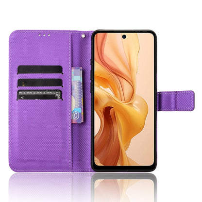 For Ulefone Note 18 Ultra Diamond Texture Leather Phone Case(Purple) - Ulefone Cases by PMC Jewellery | Online Shopping South Africa | PMC Jewellery | Buy Now Pay Later Mobicred