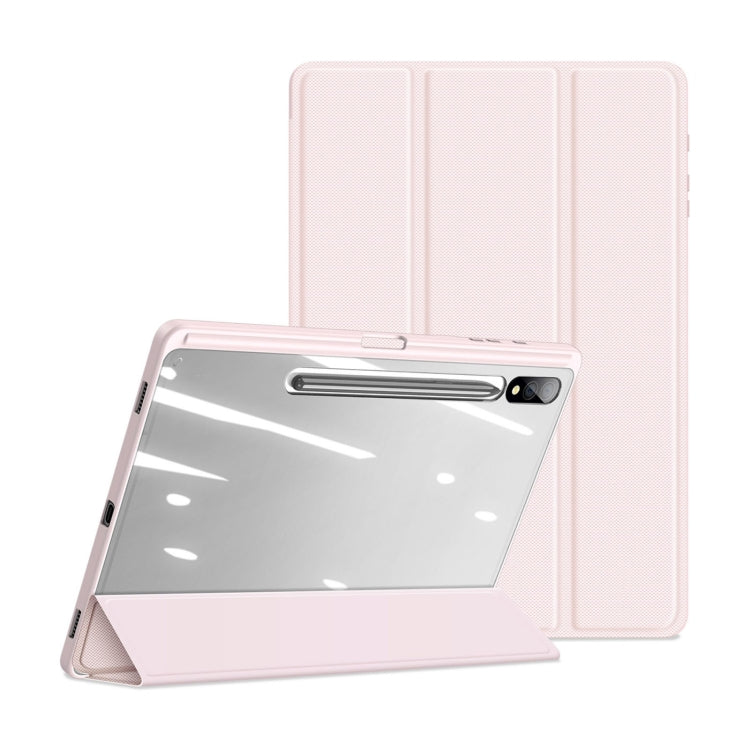 For Samsung Galaxy Tab S10+ DUX DUCIS TOBY Series Antiskid Leather Tablet Case with Sleep / Wake-up Function(Pink) - Other Galaxy Tab PC by DUX DUCIS | Online Shopping South Africa | PMC Jewellery | Buy Now Pay Later Mobicred