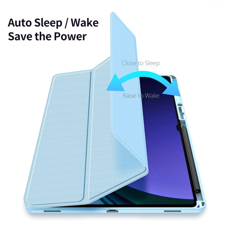 For Samsung Galaxy Tab S10 Ultra DUX DUCIS TOBY Series Antiskid Leather Tablet Case with Sleep / Wake-up Function(Blue) - Other Galaxy Tab PC by DUX DUCIS | Online Shopping South Africa | PMC Jewellery | Buy Now Pay Later Mobicred