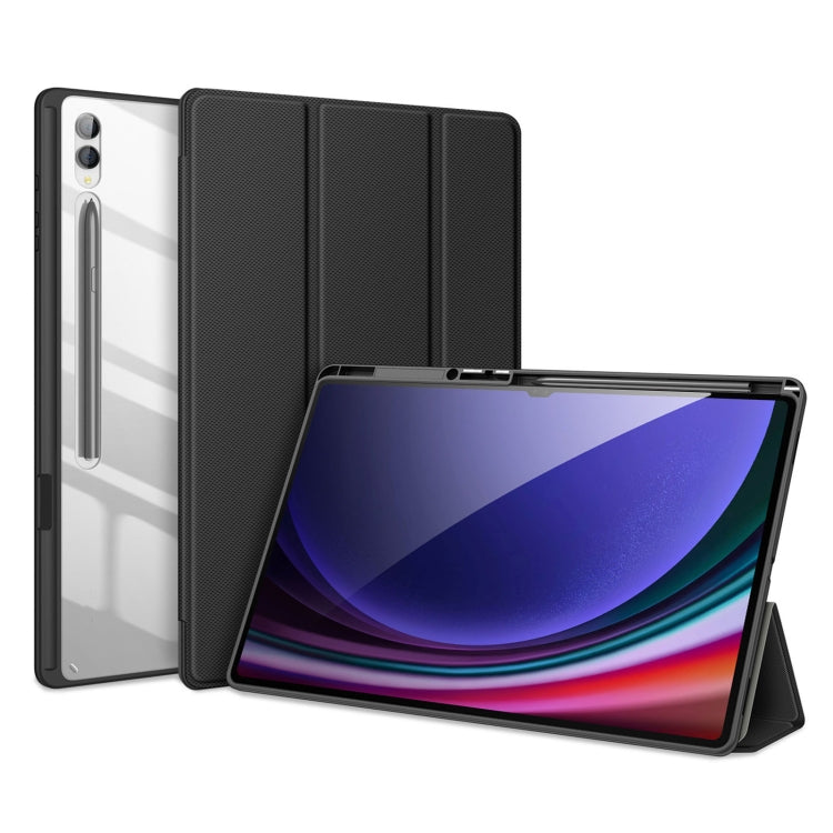For Samsung Galaxy Tab S10 Ultra DUX DUCIS TOBY Series Antiskid Leather Tablet Case with Sleep / Wake-up Function(Black) - free shipping - PMC Jewellery - Order now!