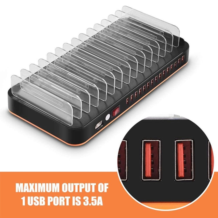 WLX-815P 180W 15 Ports USB Fast Charging Dock Smart Charger with Holder, US Plug - Multifunction Charger by PMC Jewellery | Online Shopping South Africa | PMC Jewellery | Buy Now Pay Later Mobicred