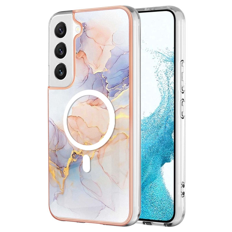 For Samsung Galaxy S23 5G Marble Pattern Dual-side IMD Magsafe TPU Phone Case(White Marble) - Galaxy S23 5G Cases by PMC TechLife | Online Shopping South Africa | PMC TechLife