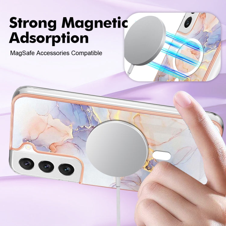 For Samsung Galaxy S23+ 5G Marble Pattern Dual-side IMD Magsafe TPU Phone Case(White Marble) - Galaxy S23+ 5G Cases by PMC TechLife | Online Shopping South Africa | PMC TechLife