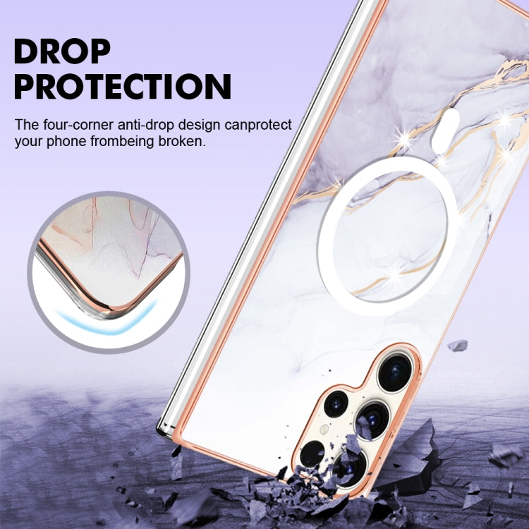For Samsung Galaxy S23 Ultra 5G Marble Pattern Dual-side IMD Magsafe TPU Phone Case(White 006) - Galaxy S23 Ultra 5G Cases by PMC TechLife | Online Shopping South Africa | PMC TechLife