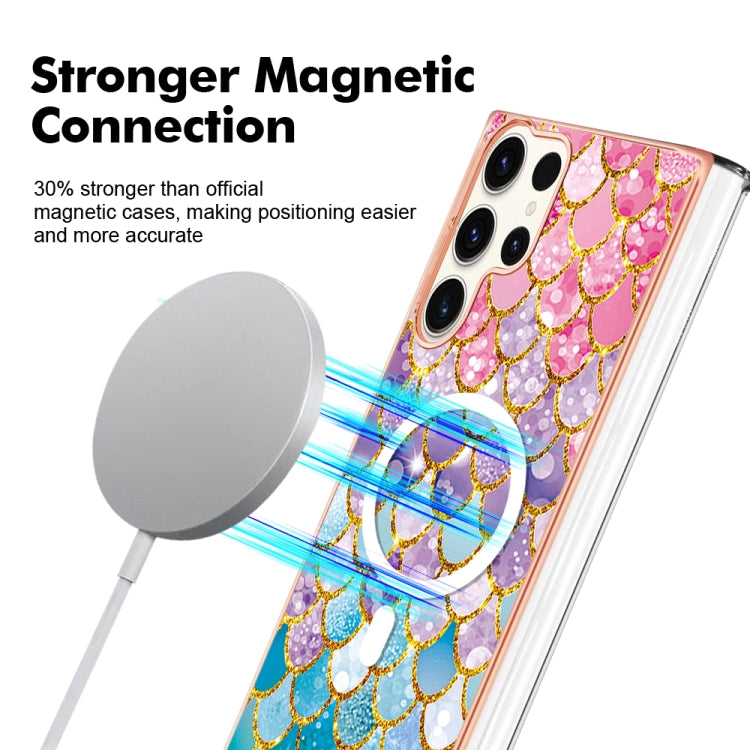 For Samsung Galaxy S23 Ultra 5G Marble Pattern Dual-side IMD Magsafe TPU Phone Case(Colorful Scales) - Galaxy S23 Ultra 5G Cases by PMC TechLife | Online Shopping South Africa | PMC TechLife