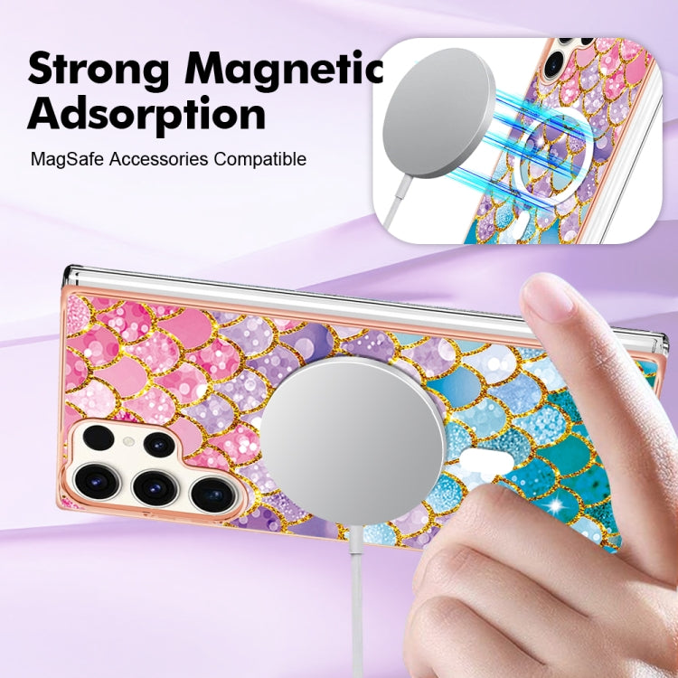 For Samsung Galaxy S23 Ultra 5G Marble Pattern Dual-side IMD Magsafe TPU Phone Case(Colorful Scales) - Galaxy S23 Ultra 5G Cases by PMC TechLife | Online Shopping South Africa | PMC TechLife