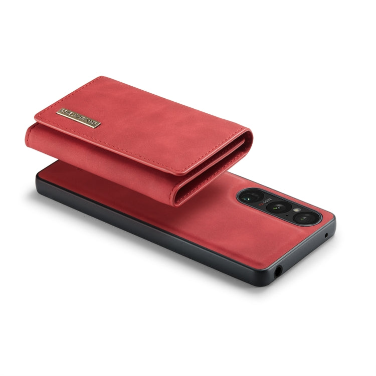 For Sony Xperia 1 V DG.MING M1 Series 3-Fold Multi Card Wallet + Magnetic Phone Case(Red) - Sony Cases by DG.MING | Online Shopping South Africa | PMC TechLife | Buy Now Pay Later Mobicred