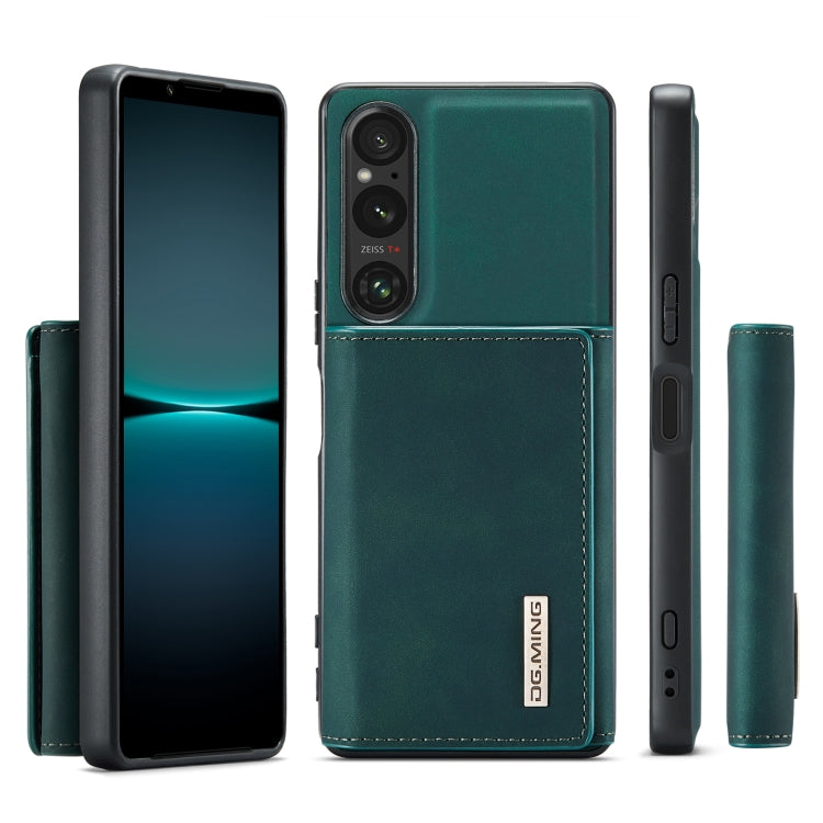 For Sony Xperia 1 V DG.MING M1 Series 3-Fold Multi Card Wallet + Magnetic Phone Case(Green) - Sony Cases by DG.MING | Online Shopping South Africa | PMC TechLife | Buy Now Pay Later Mobicred
