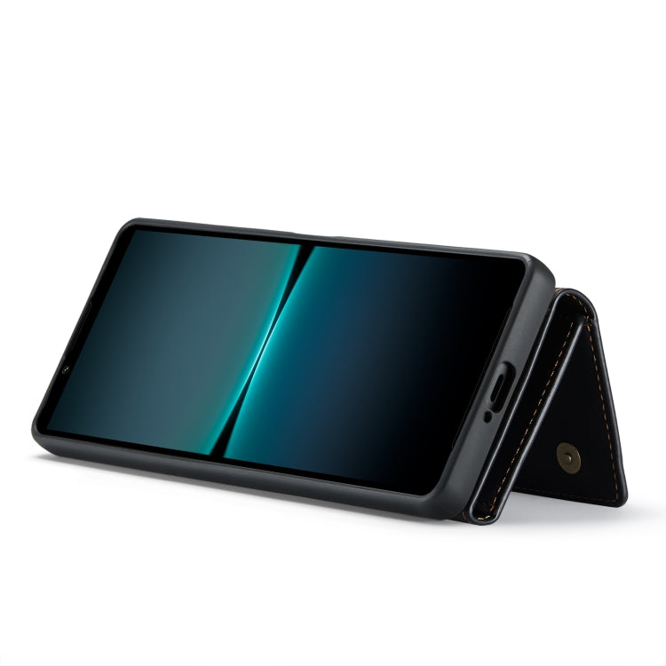 For Sony Xperia 1 VI DG.MING M1 Series 3-Fold Multi Card Wallet + Magnetic Phone Case(Black) - Sony Cases by DG.MING | Online Shopping South Africa | PMC TechLife | Buy Now Pay Later Mobicred