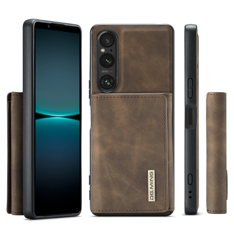 For Sony Xperia 1 VI DG.MING M1 Series 3-Fold Multi Card Wallet + Magnetic Phone Case(Coffee) - Sony Cases by DG.MING | Online Shopping South Africa | PMC TechLife | Buy Now Pay Later Mobicred