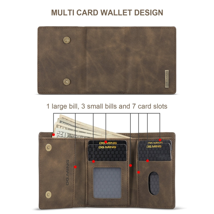 For Sony Xperia 1 VI DG.MING M1 Series 3-Fold Multi Card Wallet + Magnetic Phone Case(Coffee) - Sony Cases by DG.MING | Online Shopping South Africa | PMC TechLife | Buy Now Pay Later Mobicred