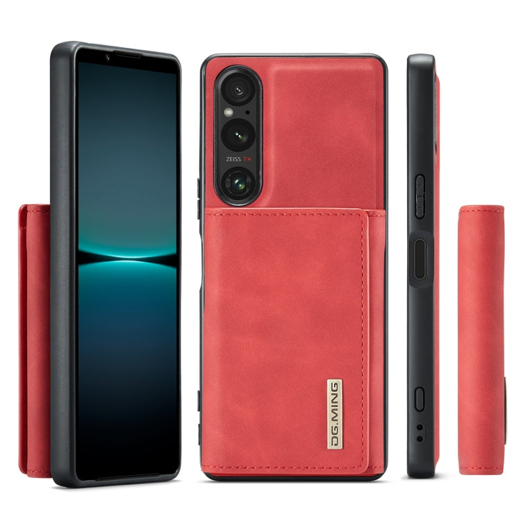 For Sony Xperia 1 VI DG.MING M1 Series 3-Fold Multi Card Wallet + Magnetic Phone Case(Red) - Sony Cases by DG.MING | Online Shopping South Africa | PMC TechLife | Buy Now Pay Later Mobicred