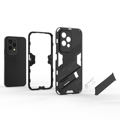 For Honor 200 Lite Global Punk Armor 2 in 1 PC + TPU Phone Case with Holder(Black) - Honor Cases by PMC Jewellery | Online Shopping South Africa | PMC Jewellery | Buy Now Pay Later Mobicred