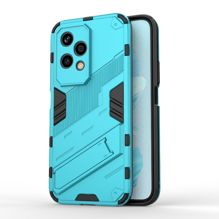 For Honor 200 Lite Global Punk Armor 2 in 1 PC + TPU Phone Case with Holder(Blue) - Honor Cases by PMC Jewellery | Online Shopping South Africa | PMC Jewellery | Buy Now Pay Later Mobicred