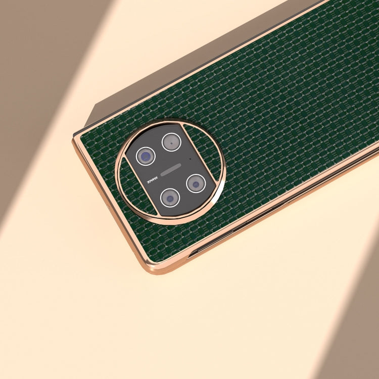 For Huawei Mate X3 Genuine Leather Luxury Series Nano Plating Phone Case(Dark Green) - Huawei Cases by PMC TechLife | Online Shopping South Africa | PMC TechLife | Buy Now Pay Later Mobicred