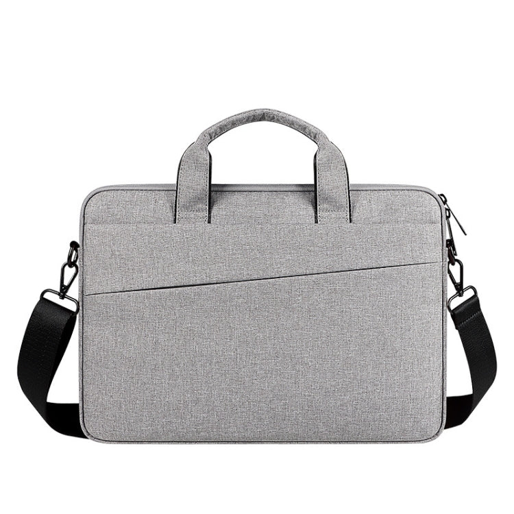 For 15.6 inch ST01S Waterproof Oxford Laptop Diagonal Shoulder Handbag(Light Grey) - 13.3 inch by PMC Jewellery | Online Shopping South Africa | PMC Jewellery | Buy Now Pay Later Mobicred