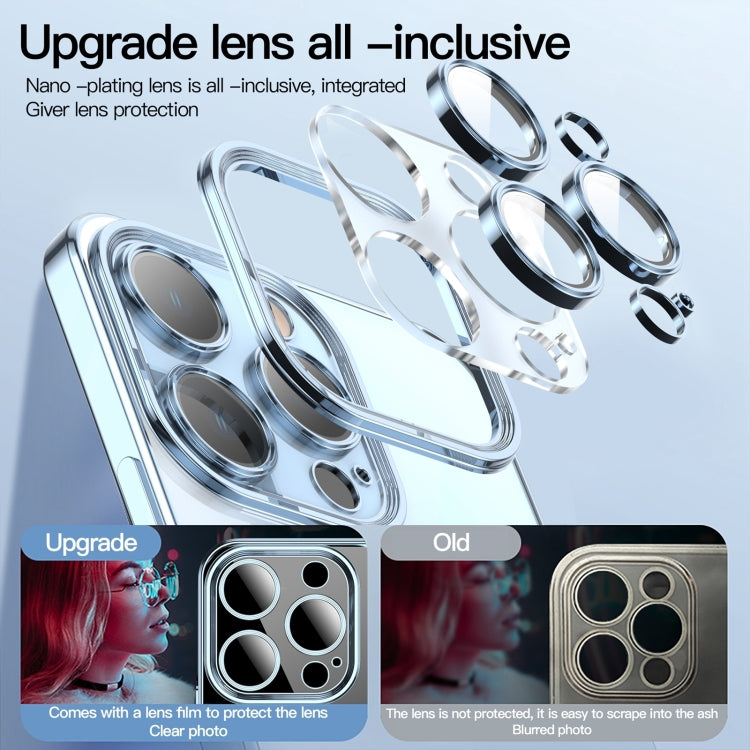 For iPhone 15 Pro Lens Protector MagSafe Electroplated Phone Case(Silver) - iPhone 15 Pro Cases by PMC TechLife | Online Shopping South Africa | PMC TechLife