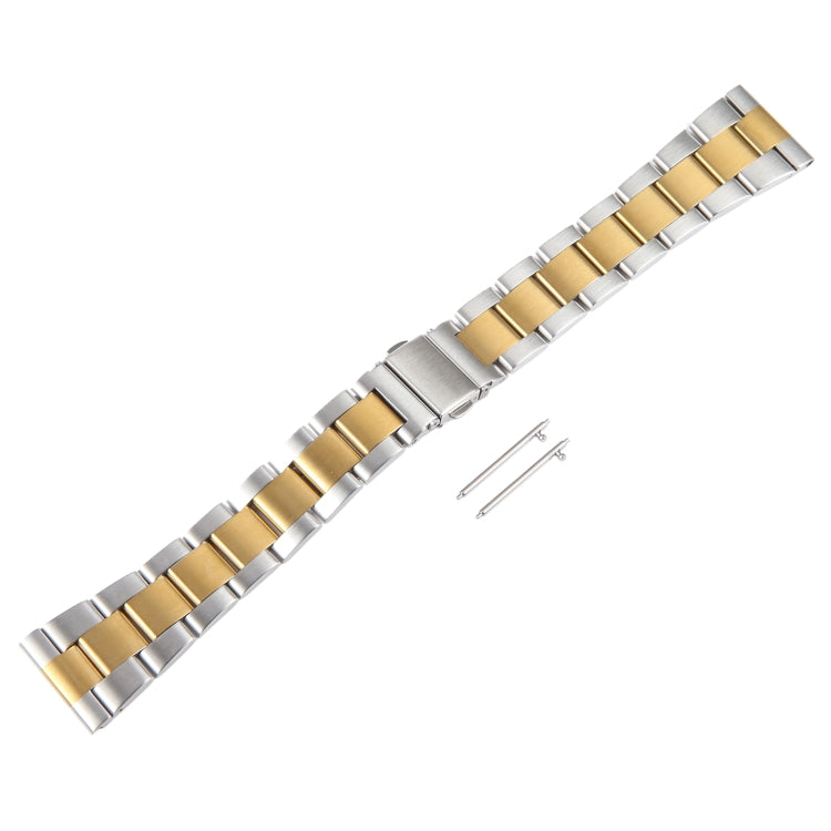 For Huawei Watch 4 22mm Three-bead Stainless Steel Watch Band(Silver Gold) - free shipping - PMC TechLife - Order now!