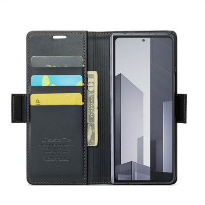 For Samsung Galaxy Z Fold6 5G CaseMe 023 Butterfly Buckle Litchi Texture RFID Anti-theft Leather Phone Case(Black) - Galaxy Z Fold6 5G Cases by CaseMe | Online Shopping South Africa | PMC Jewellery | Buy Now Pay Later Mobicred