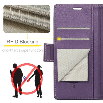 For Samsung Galaxy Z Fold6 5G CaseMe 023 Butterfly Buckle Litchi Texture RFID Anti-theft Leather Phone Case(Pearly Purple) - Galaxy Z Fold6 5G Cases by CaseMe | Online Shopping South Africa | PMC Jewellery | Buy Now Pay Later Mobicred