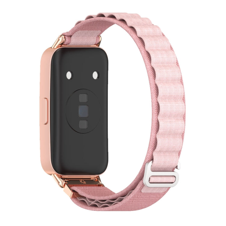 For Huawei Band 8 / 9 / 10 Mijobs Nylon Breathable Watch Band(Pink+Rose Gold) - free shipping - PMc TechLife - Order now!