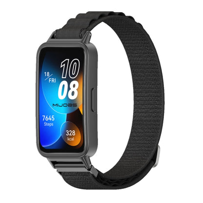 For Huawei Band 8 Mijobs Nylon Breathable Watch Band(Black) - Watch Bands by MIJOBS | Online Shopping South Africa | PMC Jewellery