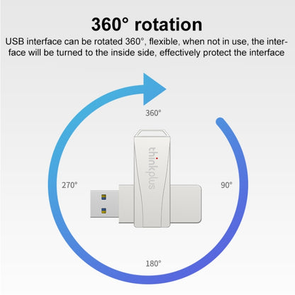 Lenovo Thinkplus USB 3.0 Rotating Flash Drive, Memory:64GB(Silver) - USB Flash Drives by Lenovo | Online Shopping South Africa | PMC Jewellery | Buy Now Pay Later Mobicred