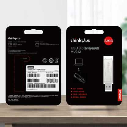 Lenovo Thinkplus USB 3.0 Rotating Flash Drive, Memory:128GB(Silver) - USB Flash Drives by Lenovo | Online Shopping South Africa | PMC Jewellery | Buy Now Pay Later Mobicred