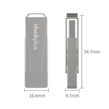 Lenovo Thinkplus USB 3.0 Rotating Flash Drive, Memory:256GB(Silver) - USB Flash Drives by Lenovo | Online Shopping South Africa | PMC Jewellery | Buy Now Pay Later Mobicred