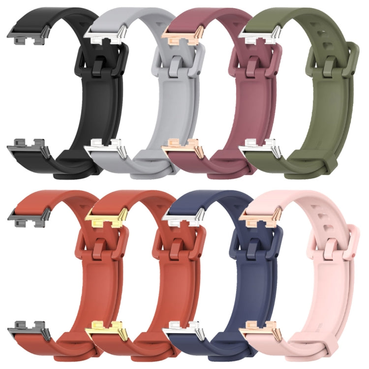 For Huawei Band 8 / 9 / 10 Mijobs Silicone Breathable Watch Band(Orange+Gold) - Watch Bands by MIJOBS | Online Shopping South Africa | PMc TechLife | Buy Now Pay Later Mobicred