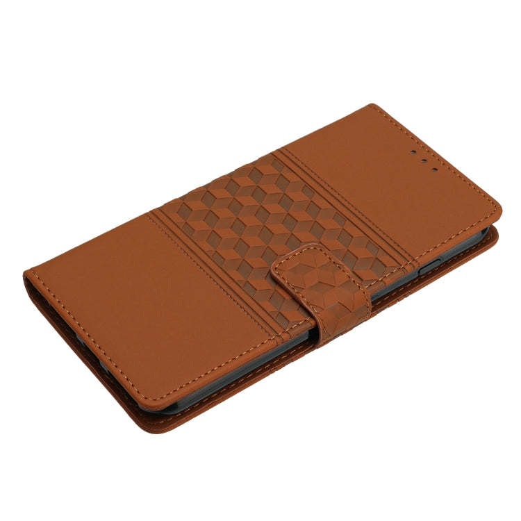 For iPhone 16 Pro Max Diamond Embossed Skin Feel Leather Phone Case(Brown) - iPhone 16 Pro Max Cases by PMC Jewellery | Online Shopping South Africa | PMC Jewellery | Buy Now Pay Later Mobicred