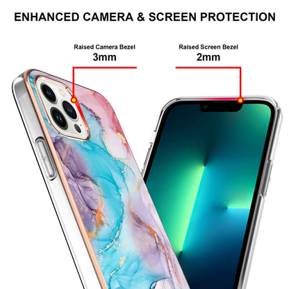 For iPhone 16 Pro Electroplating Pattern IMD TPU Shockproof Case(Milky Way Blue Marble) - iPhone 16 Pro Cases by PMC Jewellery | Online Shopping South Africa | PMC Jewellery | Buy Now Pay Later Mobicred