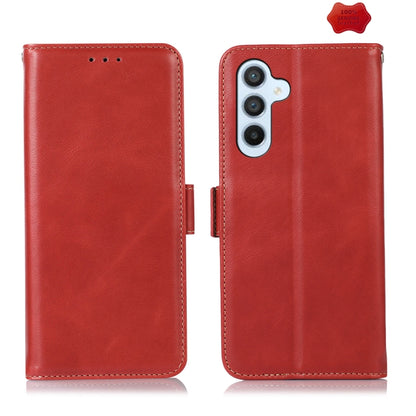 For Samsung Galaxy S24+ Crazy Horse Top Layer Cowhide Leather Phone Case(Red) - Galaxy S24+ 5G Cases by PMC Jewellery | Online Shopping South Africa | PMC Jewellery | Buy Now Pay Later Mobicred