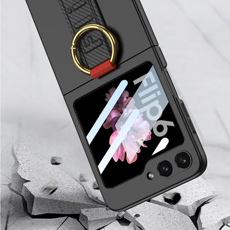 For Samsung Galaxy Z Flip6 GKK Integrated Ultrathin Shockproof Phone Case with Ring Wrist Strap(Green) - free shipping - PMC Jewellery - Order now!