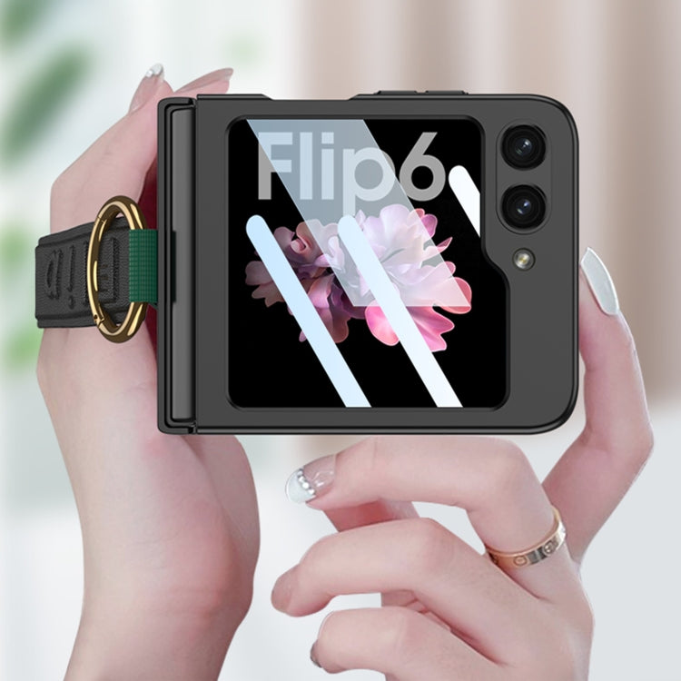 For Samsung Galaxy Z Flip6 GKK Integrated Ultrathin Shockproof Phone Case with Ring Wrist Strap(Pink) - free shipping - PMC Jewellery - Order now!