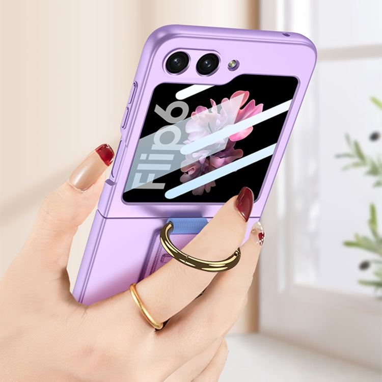 For Samsung Galaxy Z Flip6 GKK Integrated Ultrathin Shockproof Phone Case with Ring Wrist Strap(Carbon Fiber) - free shipping - PMC Jewellery - Order now!