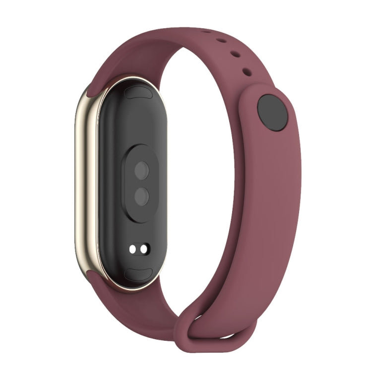 For Xiaomi Mi Band 8 Mijobs Solid Color Silicone Watch Band(Wine Red) - Watch Bands by MIJOBS | Online Shopping South Africa | PMC Jewellery