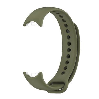 For Xiaomi Mi Band 8 Mijobs Solid Color Silicone Watch Band(Army Green) - Watch Bands by MIJOBS | Online Shopping South Africa | PMC Jewellery