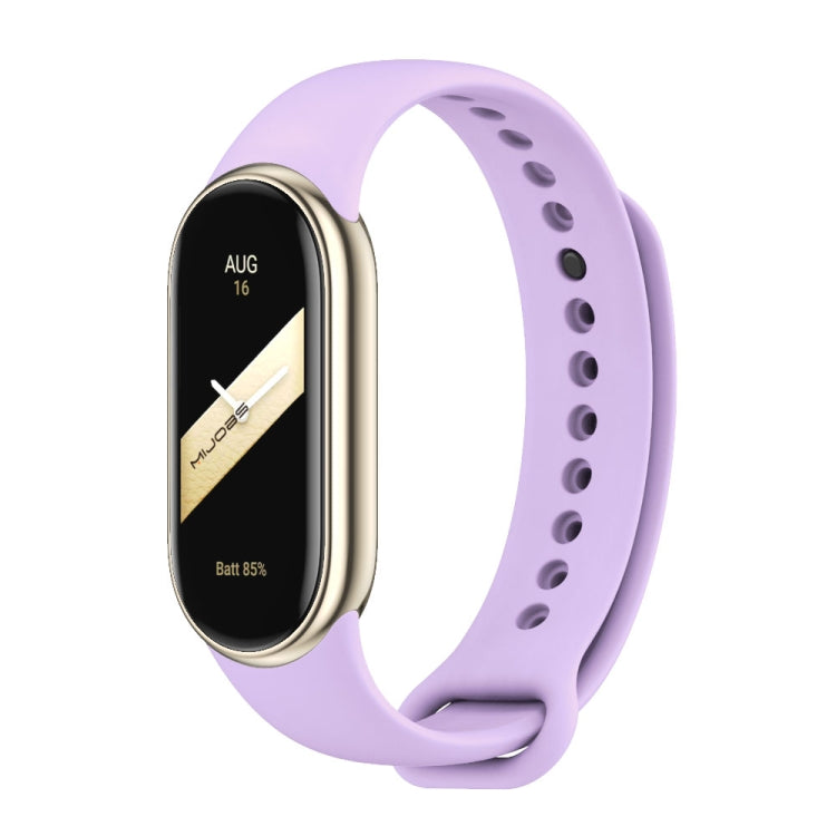 For Xiaomi Mi Band 8 Mijobs Solid Color Silicone Watch Band(Taro Purple) - Watch Bands by MIJOBS | Online Shopping South Africa | PMC Jewellery | Buy Now Pay Later Mobicred