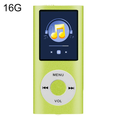 1.8 inch TFT Screen Metal MP4 Player With 16G TF Card+Earphone+Cable(Green) - MP4 Player by PMC Jewellery | Online Shopping South Africa | PMC Jewellery | Buy Now Pay Later Mobicred