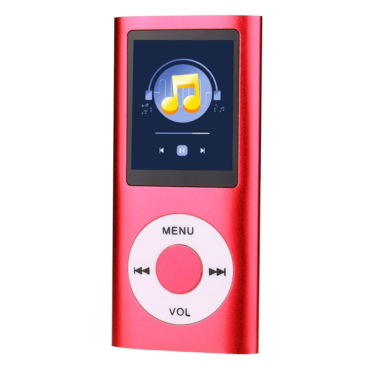 1.8 inch TFT Screen Metal MP4 Player With Earphone+Cable(Red) - MP4 Player by PMC Jewellery | Online Shopping South Africa | PMC Jewellery | Buy Now Pay Later Mobicred