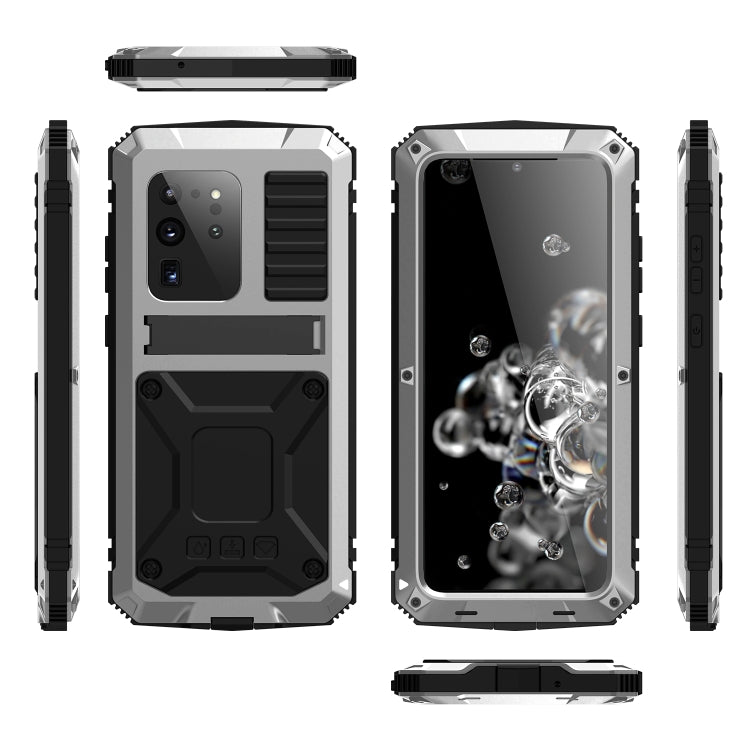 For Samsung Galaxy S20 Plus R-JUST Waterproof Shockproof Dustproof Metal + Silicone Protective Case(Silver) - Galaxy Phone Cases by R-JUST | Online Shopping South Africa | PMC Jewellery