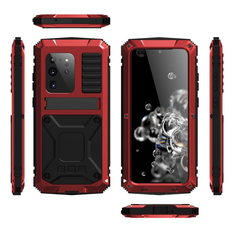 For Samsung Galaxy S20 Ultra R-JUST Waterproof Shockproof Dustproof Metal + Silicone Protective Case(Red) - Galaxy Phone Cases by R-JUST | Online Shopping South Africa | PMC Jewellery