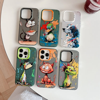 For iPhone 16 Pro Animal Pattern Oil Painting Series PC + TPU Phone Case(Sheep) - iPhone 16 Pro Cases by PMC Jewellery | Online Shopping South Africa | PMC Jewellery | Buy Now Pay Later Mobicred