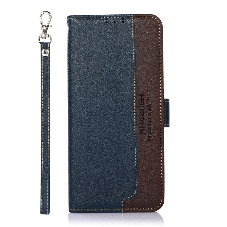 For OPPO Reno11 5G Global KHAZNEH Litchi Texture Leather RFID Phone Case(Blue) - Reno11 Cases by PMC Jewellery | Online Shopping South Africa | PMC Jewellery | Buy Now Pay Later Mobicred