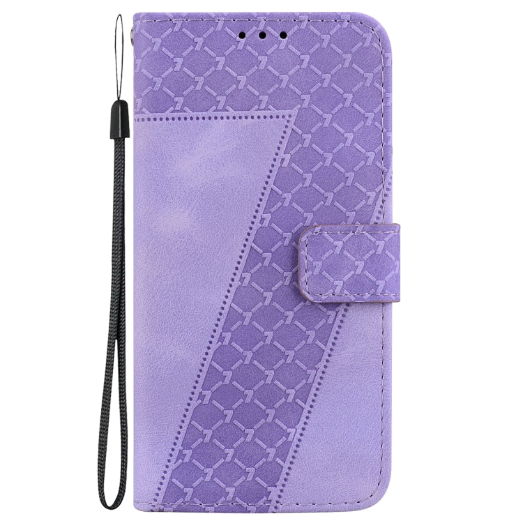 For iPhone SE 2024 Seven-shaped Embossed Leather Phone Case(Purple) - More iPhone Cases by PMC Jewellery | Online Shopping South Africa | PMC Jewellery | Buy Now Pay Later Mobicred