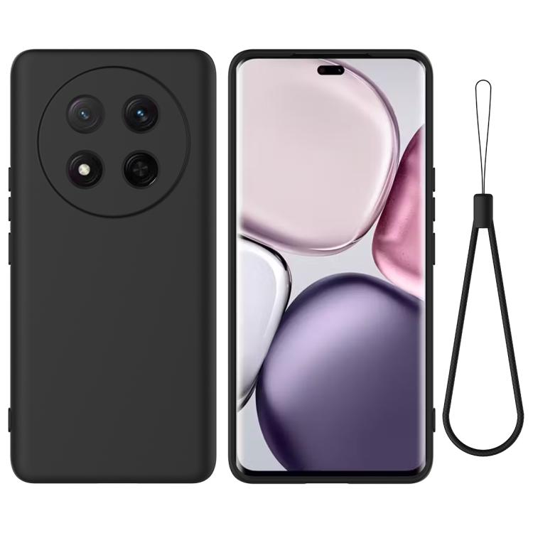 For Honor Magic7 Lite Solid Color Liquid Silicone Dropproof Full Coverage Phone Case(Black) - free shipping - PMC TechLife - Order now!