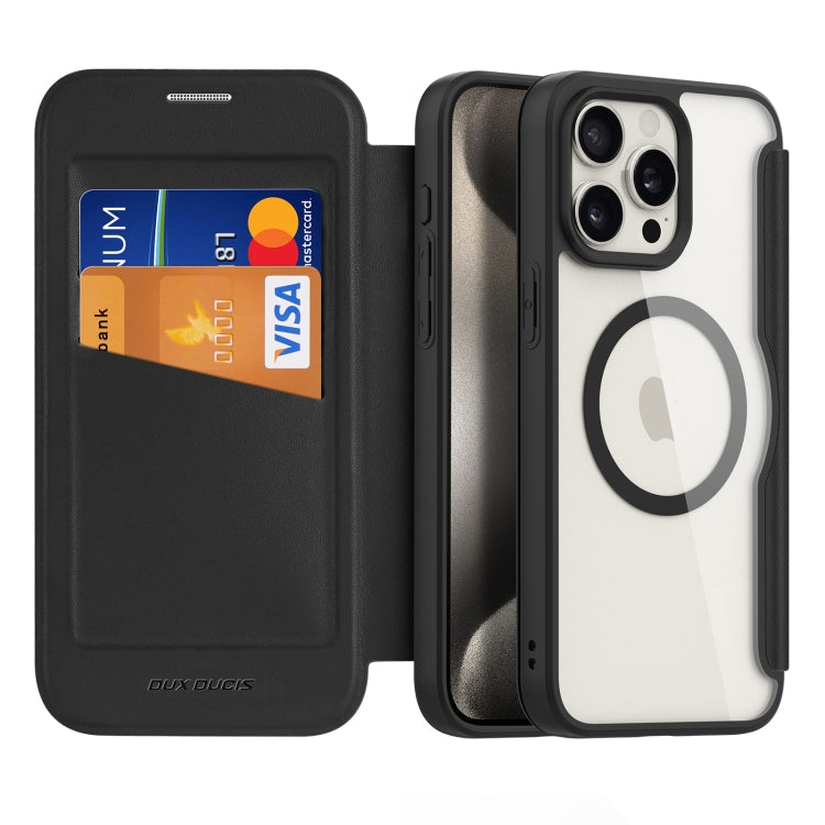 For iPhone 15 Pro Max DUX DUCIS Skin X Pro Series Magsafe PC + TPU Phone Leather Case(Black) - free shipping - PMC Jewellery - Order now!