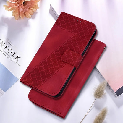 For Google Pixel 9 Pro 7-shaped Embossed Leather Phone Case(Red) - Google Cases by PMC Jewellery | Online Shopping South Africa | PMC Jewellery | Buy Now Pay Later Mobicred